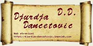 Đurđa Dančetović vizit kartica